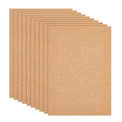 Wood Cork Board 10pcs Sheet Self-adhesive Rectangular Durable Message Holder • $27.19