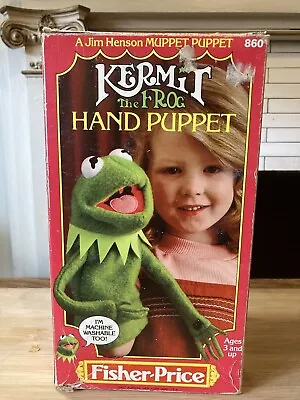 1978 Fisher Price Kermit The Frog Hand Puppet With Box Rare Muppets • $199