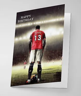 Personalised Man United Football Player Birthday Card - Change Name & Age • £2.99