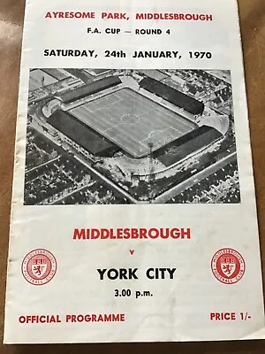 Middlesbrough V York City 1970 FA Cup 4th Round Programme  • £2.50