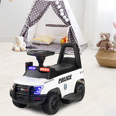 $79 • Buy 6V Kids Ride On Police Car Battery Powered Toy Vehicle With Side Megaphone White