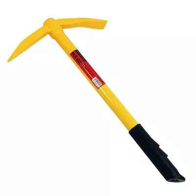 Mini Pick Axe Mattock Micro Pickaxe 440mm Soft Grip Garden Gardening Hand Tool • £6.75