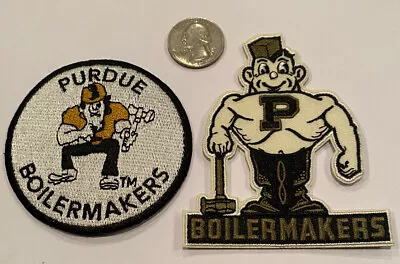 (2)-PU Purdue Boilermakers Vintage Embroidered Iron On Patches. 3.5”x 3”x 3”x 3” • $9.99