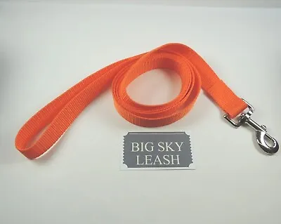 Dog Leash Orange 6 Foot Long Strong Polypropylene Webbing Swivel Snap • $8.49