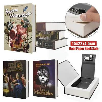 £14.59 • Buy Real Paper Diversion Book Safe Password Lock Anti-Theft Secret Box/Money Hiding
