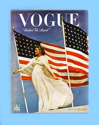 VOGUE-JULY 1942-MARLENE DIETRICH-DOUGLAS MacARTHUR-Gertrude STEIN-WARTIME ISSUE • $147.99