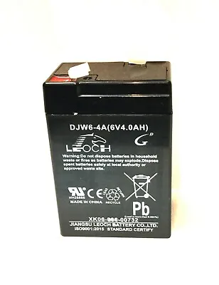 Leoch DJW6-4.0 (6 VOLT 4.0 AH) SLA BATTERY Authentic • $24.95