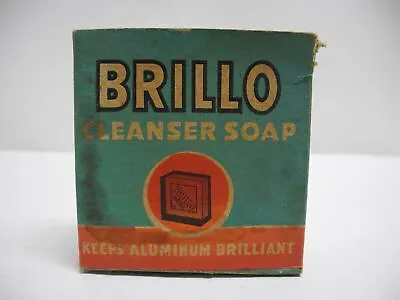 Vintage 1950's Brillo Cleanser Soap New Old Stock - Mfg. In Brooklyn New York • $3.25