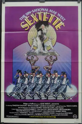 Sextette 1977 Original 27x41 Movie Poster Mae West Timothy Dalton Ringo Starr • $50