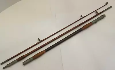 $695.95 • Buy Antique Saltwater D.W. VOM HOFE & CO. Bamboo Fishing Rod W/Red Agate Eyes 9 Ft.
