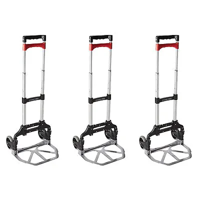 Magna Cart Personal MCI Folding Hand Truck With Rubber Wheels Black (3 Pack) • $116.99