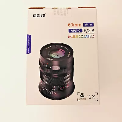 Meike 60mm F2.8 Manual Macro APS-C Lens - M43 MFT For Lumix GH3 GH4 GH5 GH6 • $159.85