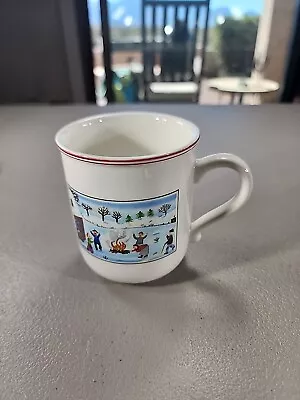 1 Villeroy & Boch Mug Cup Design Naif Christmas Winter Porcelain Laplau EUC • $16.50