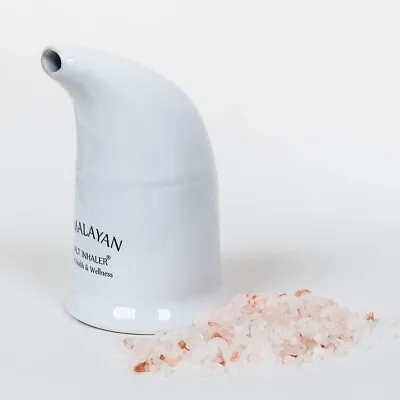 Himalayan Ceramic Salt Pipe Inhaler + 50 Grams Salt OR Pink Salt 100 Grams Pouch • £12.99