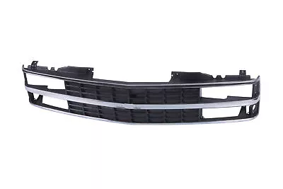 Chrome Grille W/Black Insert For 88-93 Chevy C/K 1500 2500 3500 Pickup Dual Lamp • $133.23