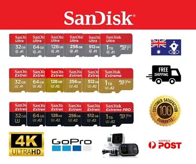 Micro SD Card SanDisk Ultra Extreme Pro 64GB 128GB 256GB 512GB 1TB Memory Card • $140