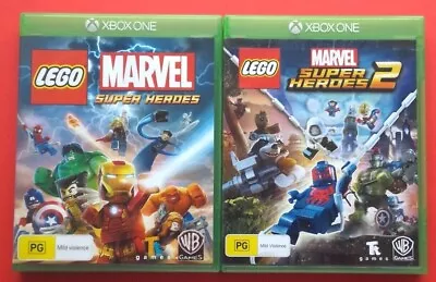 LEGO Marvel Super Heroes 1 + 2 XBOX ONE X2 Game Bundle TRACKING + FREE POSTAGE • $29.95