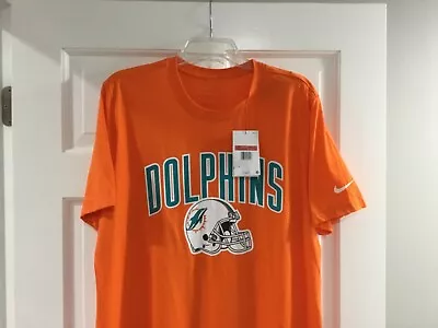 NWT-Men’s Nike NFL Miami Dolphins Team Athletic Orange T-Shirt- Size LARGE • $24.99