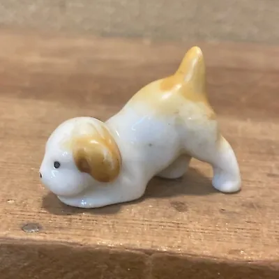 Japan Bone China Vintage Miniature Dog Puppy  Figurine Beagle Terrier Dollhouse • $9.99