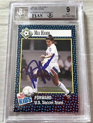 Mia Hamm Signed Autographed 1992 SI For Kids Soccer Rookie Card BAS BGS 9 10 1/1 • $29999.99