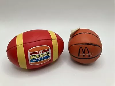 Vintage 80’s McDonalds Happy Meal Basketball And Burger King Football • $9