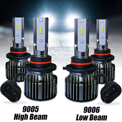 9005+9006 LED Combo COB LED Headlight Kit 360000LM Light Bulbs Hi/Low Beam 6000K • $44.43