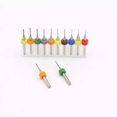 10 X Tungsten Steel Carbide PCB CNC Micro Drill Bit Set Rotary Milling 0.1-2.5mm • $7.44