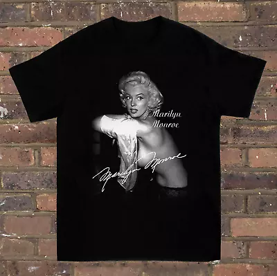 Marilyn Monroe Signature Cotton Black Men T- Shirt Gift • $8.99