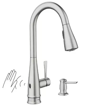 🆕 Moen 87205EWSRS Birchfield Touchless 1H Pulldown Kitchen Faucet - Stainless • $125.97