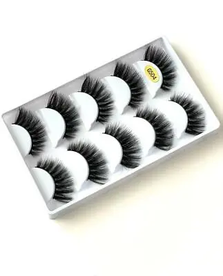 5 Pairs 3D Fake Eyelashes Long Thick Natural False Eye Lashes Set Mink Makeup UK • £2.99