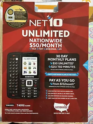 Samsung SGH T401G - Black (Net10 Service)Cellular Phone Brand New • $34.40