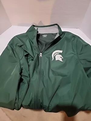 Michigan State Full Zip Men's Windbreaker Size L • $17