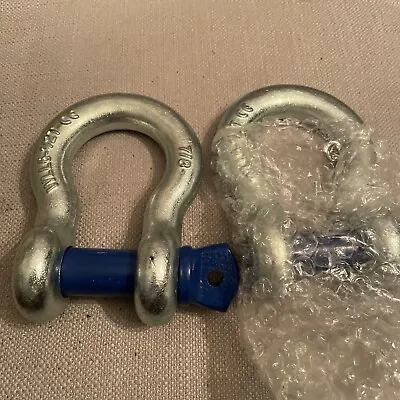 2pc WLL6-1/2T CE 7/8  Clevis Shackle WLL 6.5T • $59.99