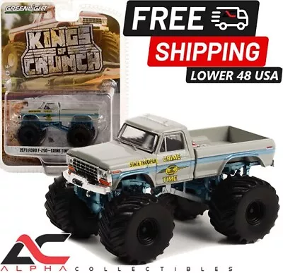 Greenlight 49110c 1:64 1970 Ford F-250 (crime Time State Trooper) Monster Truck • $10.95