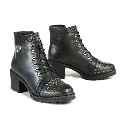 Milwaukee Performance Front Lace Ladies Rocker Boot W/ Studded Instep  **MBL9426 • $73.99