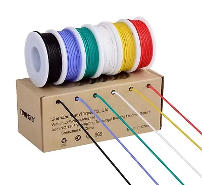 £21.75 • Buy TUOFENG 18AWG Electrical Wire, Hook Up Wire Kit 0.82mm² Flexible Silicone Wire6