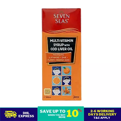$60.98 • Buy 2 X Seven Seas Multi-Vitamin Syrup With Cod Liver Oil 100ml EXPEDITE SHIPPING