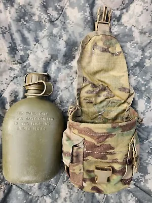 2 Piece Set - 1 Qt Canteen W/ OCP Molle II Canteen Cover - Hydration Carrier  • $22