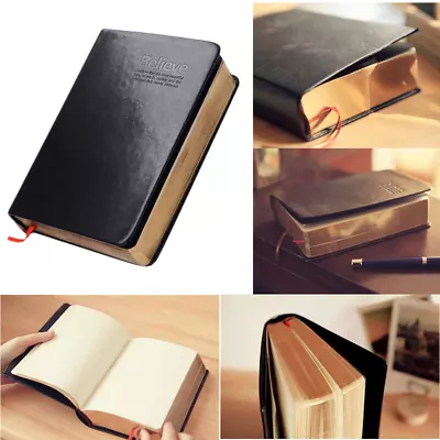 Vintage Thick Blank Paper Notebook Notepad Leather Journal Diary Sketchbook • $9.99