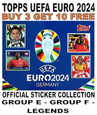 Topps Euro 2024 Germany Sticker Collection - Group E - Group F - Legends • £1.25
