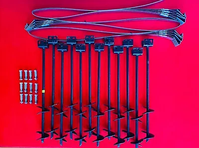 Mobile Home Parts Set Of 12 Auger Type Anchors Tie Down Straps & Bolts • $295.88