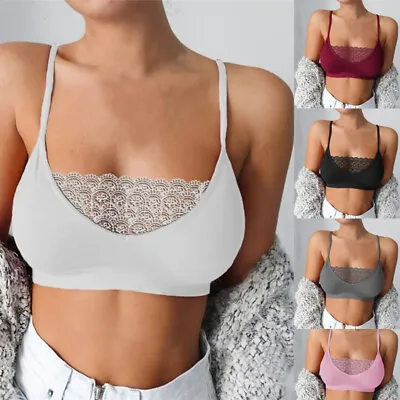 Womens Summer Lace Sexy Bustier Bralette Bralet Bra Tube Top Vest Camisole Tank • £3.92