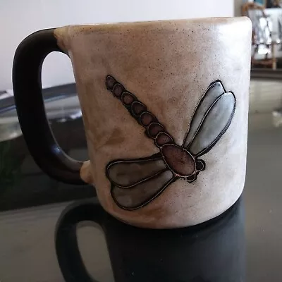 Mara Mug Dragonfly Hummingbird Lead-free Stoneware Art Pottery 16 Oz EXCELLENT • $17.50