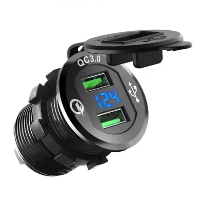 Led Digital Voltmeter Battery Fuel Gauge 12V-24V Automobile Marine Motorcycle • $11.09