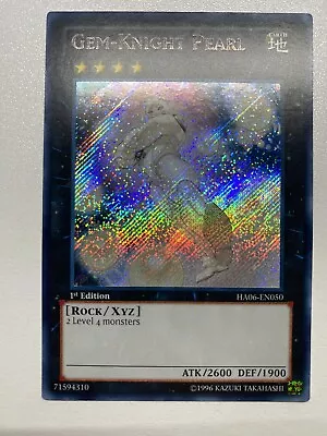 Yugioh Gem-Knight Pearl 1st Edition Secret Rare HA06-EN050 LP • $8