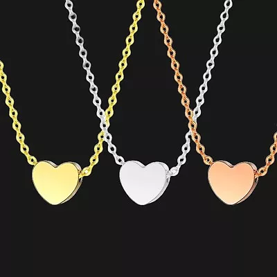 14K Gold Plated Stainless Steel Heart Necklace Mother's Day Gift For Mom Her. • $24.99