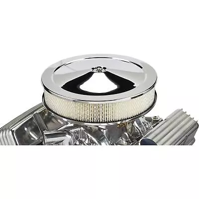 Chrome Deep Dish Performance Air Cleaner 14 X 3 Inch 4 Barrel Carb. • $32.99