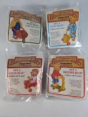 McDonalds Berenstain Bears 1987 Happy Meal Toys Complete Set 4 Sealed Vintage  • $34.95