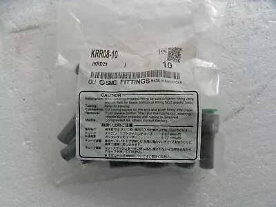 10 New  SMC KRR08-10 8mm (5/16 ) Pneumatic Fittings Free US Shipping • $18.38