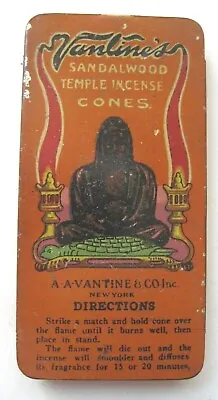 Vintage 1920's VANTINE'S TEMPLE INCENSE: Sandalwood Cones Tin No Incense • $15